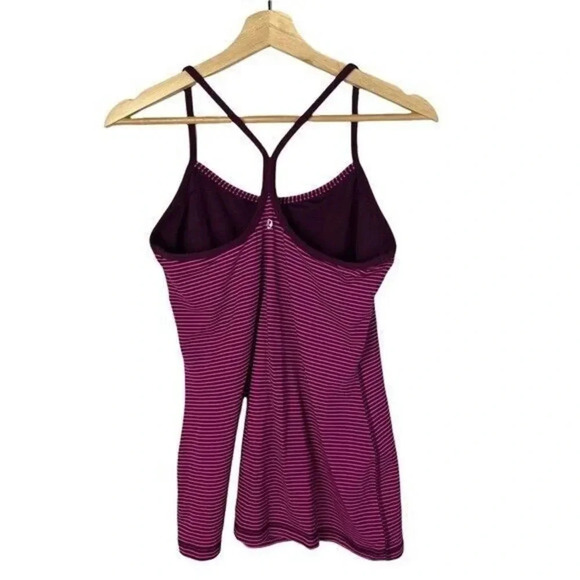 Lululemon Power Y Light Luon Stripe Athletic Tank Top 8 - Picture 5 of 7